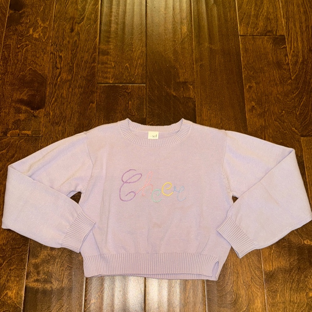 NWT Set Athletics Stella Sweater - Purple/Cheer size 7/8 price firm